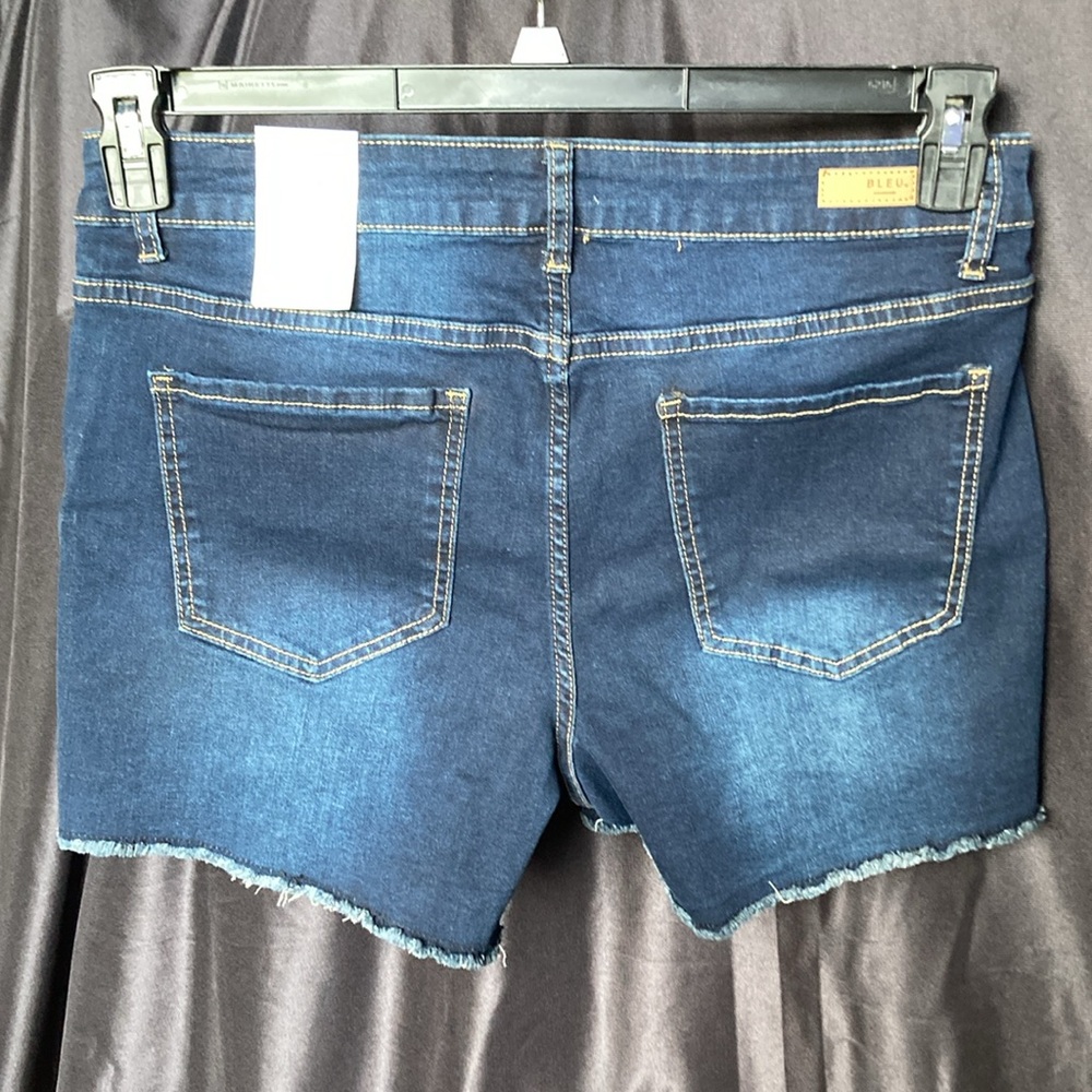 Bleu high rise stretch denim short w tummy control raw hem 14W - Picture 13 of 16